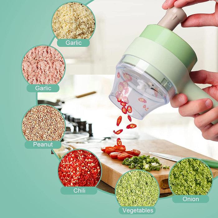 5 in 1 Handheld Hammer Electric Vegetable Cutter