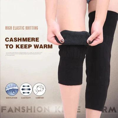 1 Pair Unisex Women Men’s Cashmere Wool Knee Brace Pads  (Random Color)