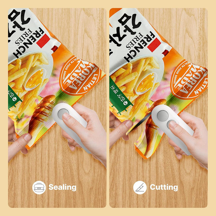 Heat Sealing Machine 2 in 1 Cutting and Sealer USB Rechargeable