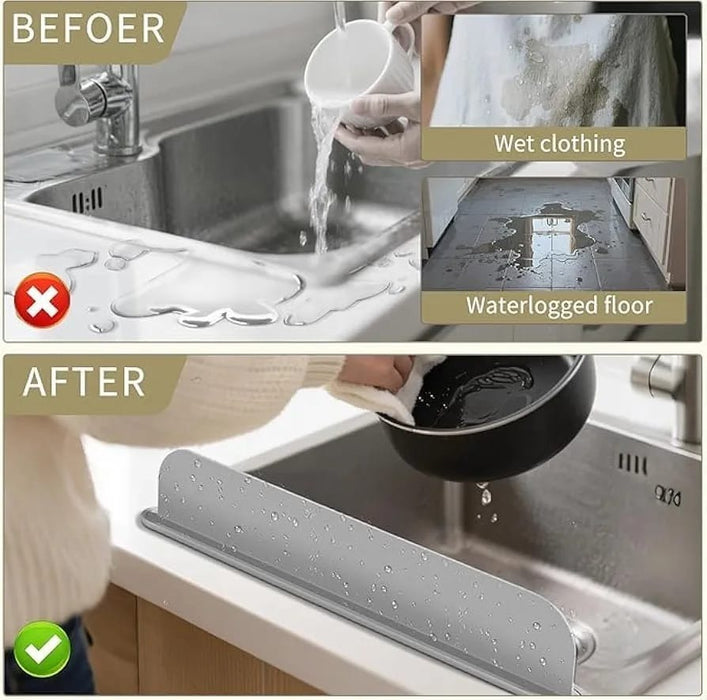 Silicone Sink Splash Guard Flexible Water Stopper for Kitchen(Random Color)